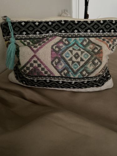 Customer photo review of The Zip Bag in Tribal Tones