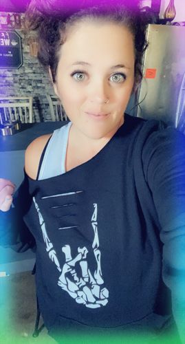 Customer photo review of 153 - Regret Wide Neck Sweatshirt