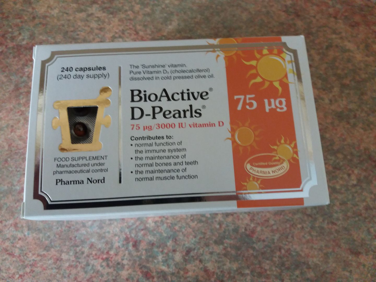 Customer photo review of Pharma Nord BioActive Vitamin D Pearls 75UG