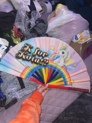 Customer photo review of Custom Hand Fan
