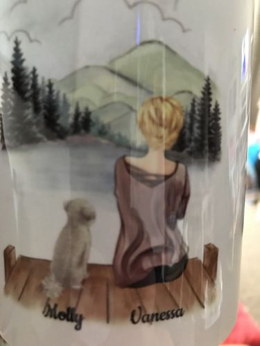 Customer photo review of Life Is Better With Dogs Custom Coffee Mug