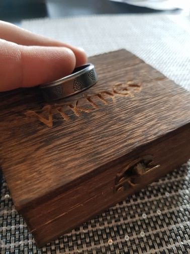Customer photo review of Odin's Runes - Stainless Steel Runic Ring