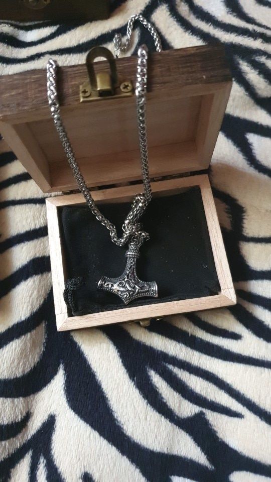 Customer photo review of Mjölnir - Thor's Hammer Stainless Steel Necklace