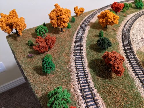 Customer photo review of Woodland Scenics 1577 Ready Made Fall Trees 3'-5' 14pk