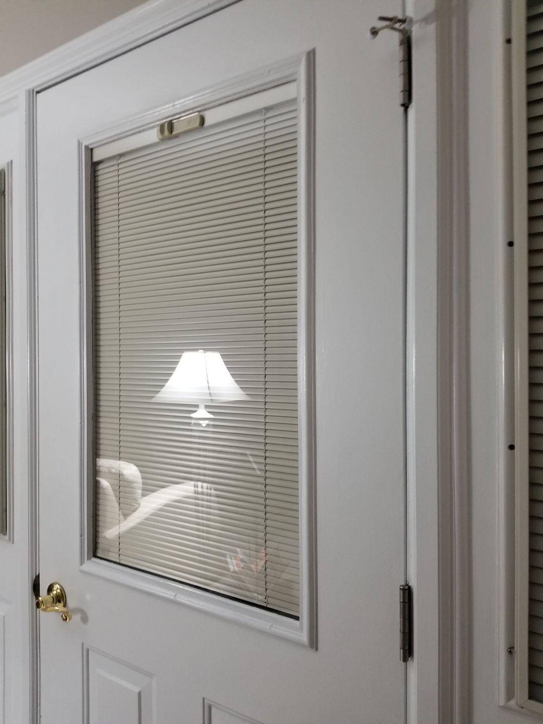Customer photo review of Satin Nickel Hinge Set (3 hinges in set)