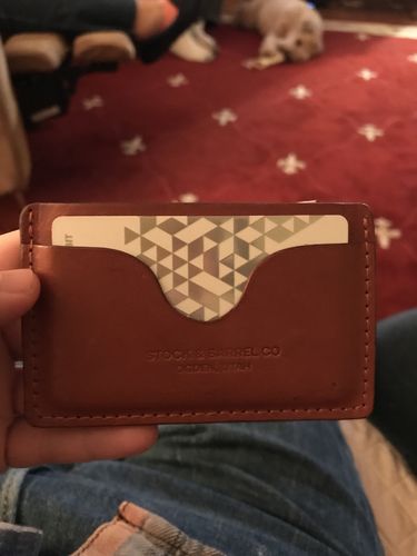 Customer photo review of Blemished | No.54 | 'Chestnut' Minimalist Leather Wallet