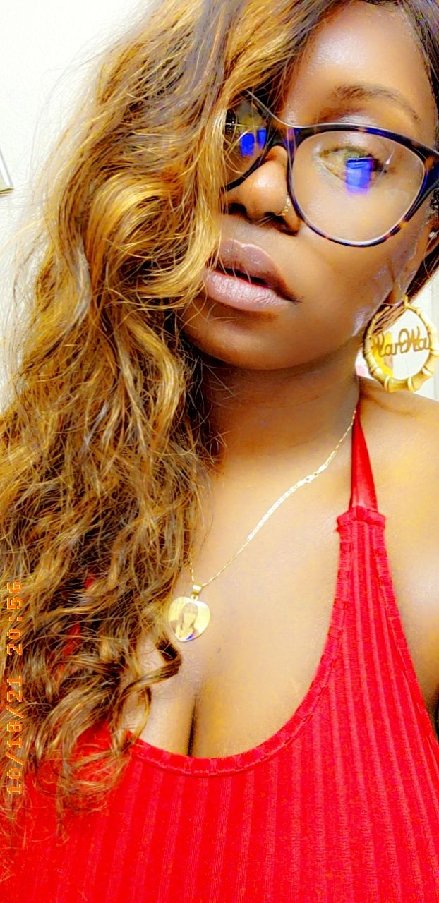 Customer photo review of 2" Bamboo Name Earrings