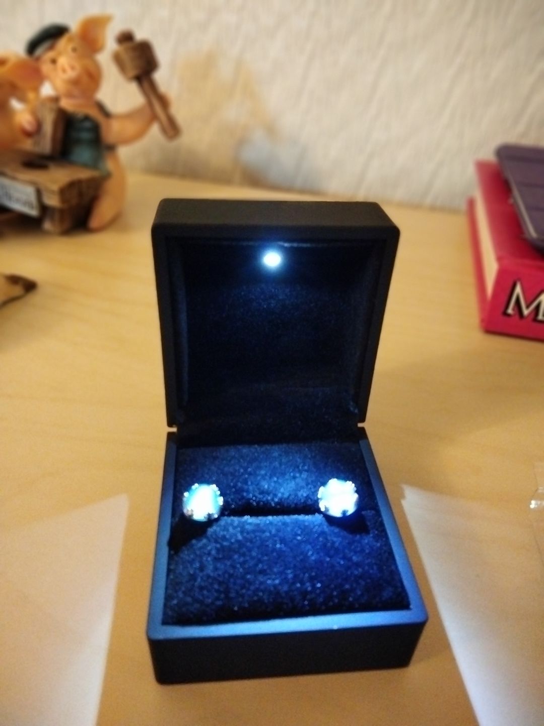 Customer photo review of Aurora Borealis Earrings