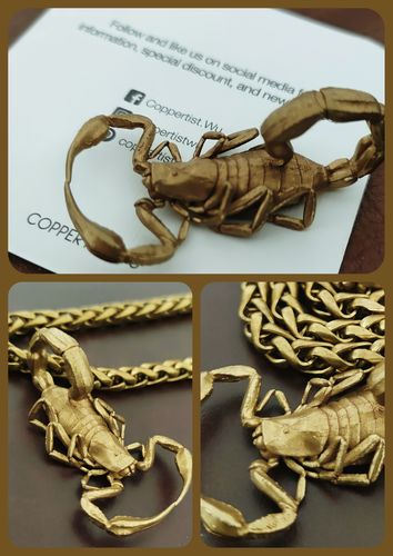 Customer photo review of Scorpion Pendant | Brass