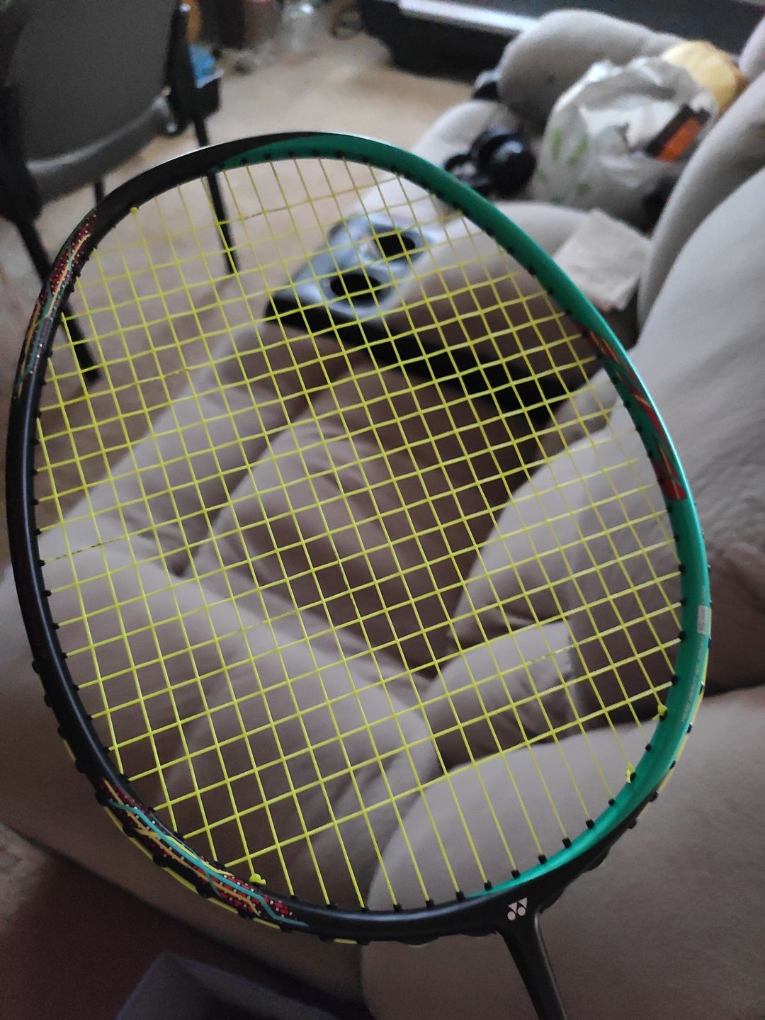Customer photo review of Racket Restringing Service