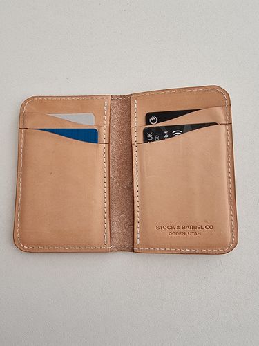 Customer photo review of No.68 | 'Natural Oak' Western Vertical Leather Wallet