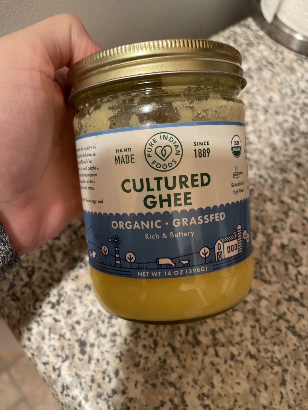 Customer photo review of Cultured Ghee 14 oz, Grassfed & Certified Organic