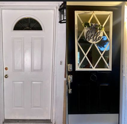 Customer photo review of Clear Diamond Grid Glass and Frame Kit (Half Lite 22" x 36" Glass Size)