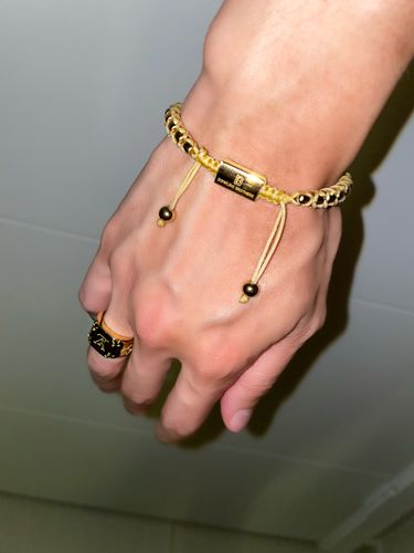 Customer photo review of Gold Braided Box Chain Bracelet in Champagne