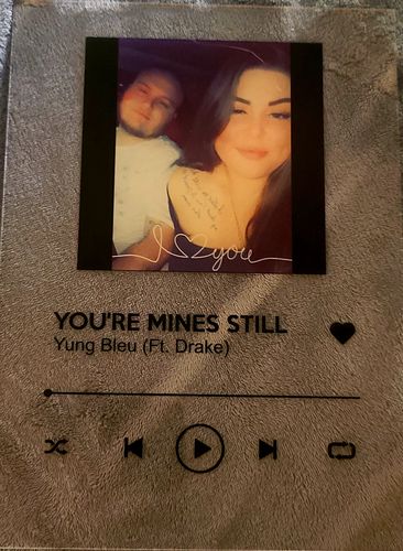 Customer photo review of Custom Song Plaque - The Best Anniversary Gift for Couples