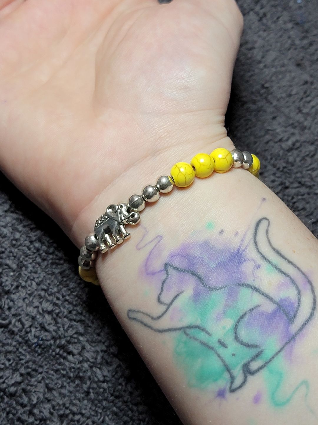 Customer photo review of Lucky Elephant Bracelet