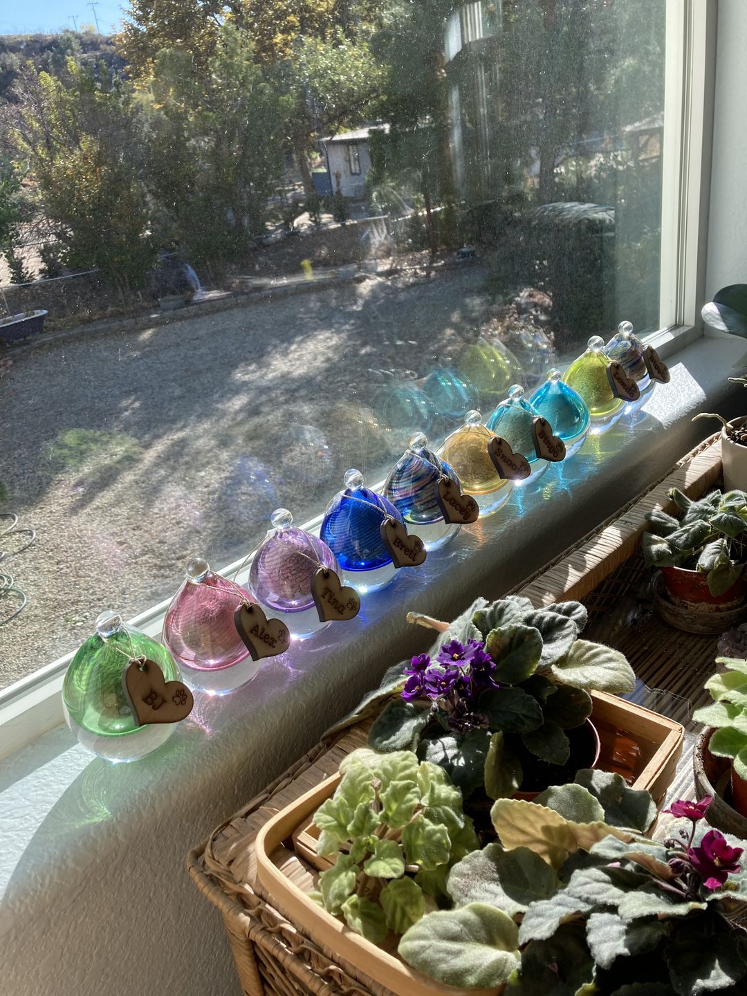 Customer photo review of Glass Keepsake Urn for Cremation Ashes of People or Pets