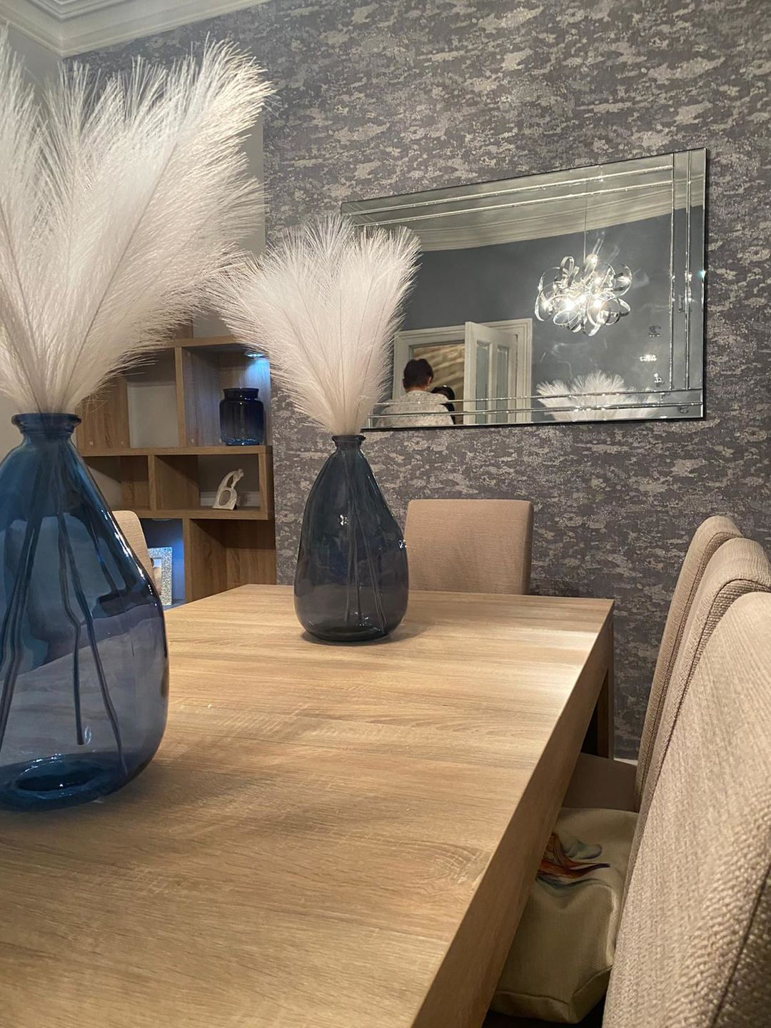 Customer photo review of Faux Pampas Grass - White