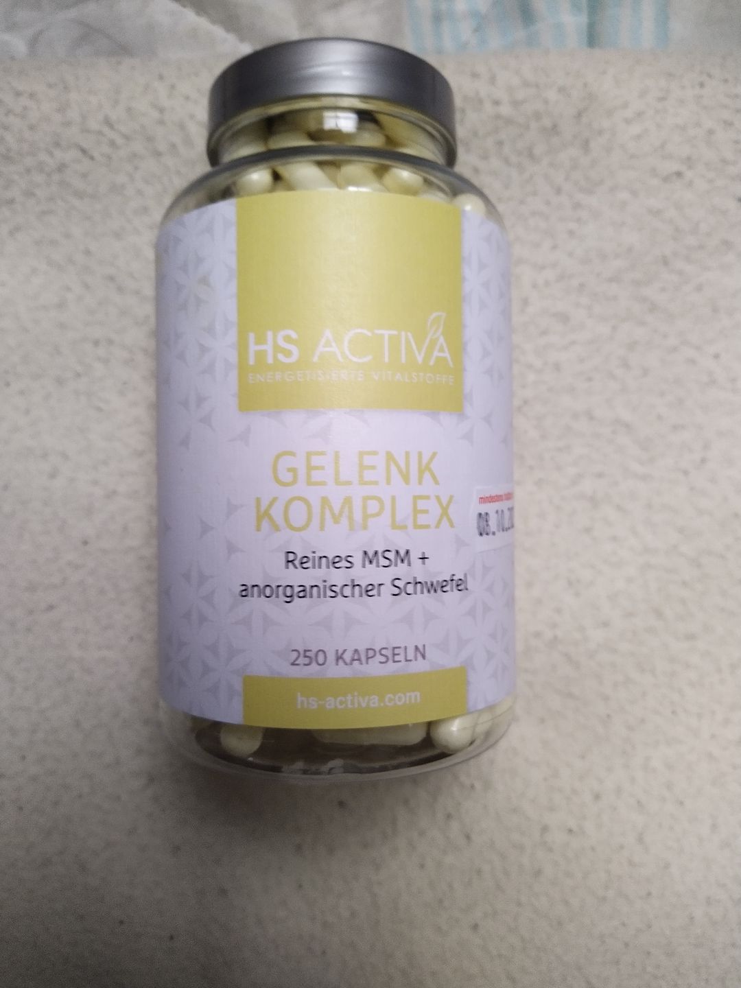 Customer photo review of Gelenk Komplex (MSM Plus Schwefel) - (250 Kapseln oder 800g Pulver)