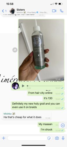 Customer photo review of DESIGN ESSENTIALS PEPPERMINT & ALOE SOOTHING SCALP TONIC 118ML