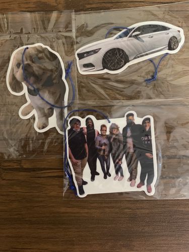 Customer photo review of Three Custom Air Fresheners