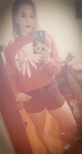 Customer photo review of 1- Apache Crop Hoodie