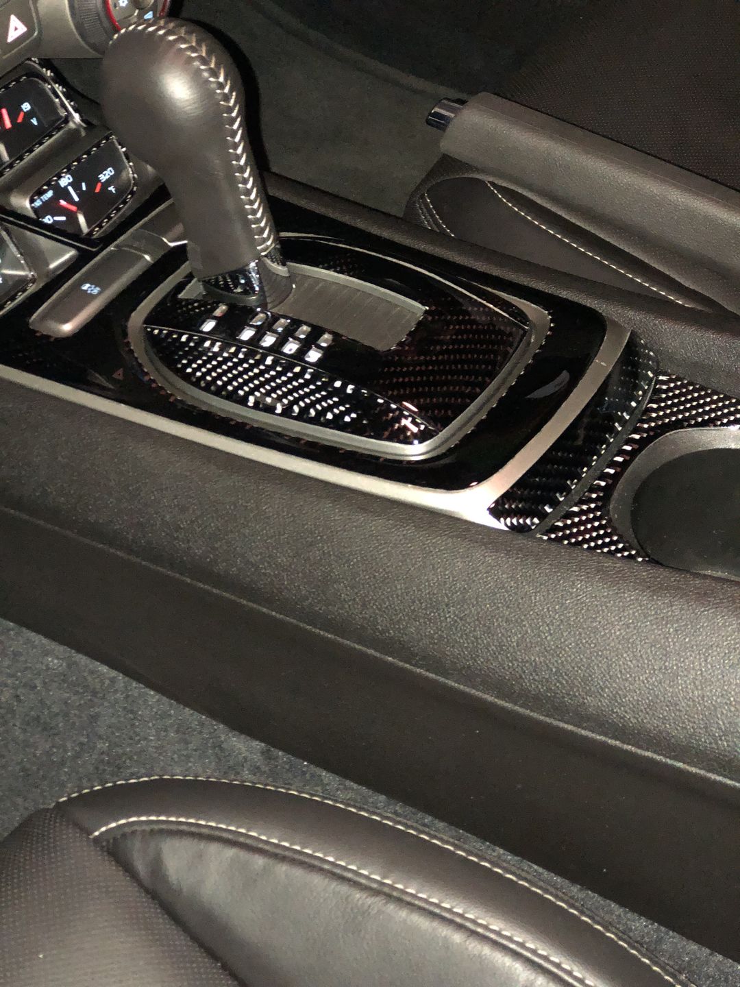 Customer photo review of Carbon Fiber Center Console Overlay for  Chevrolet Camaro 2010-2015