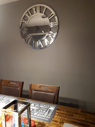 Customer photo review of 32" Luxury Real Mirrored Clock