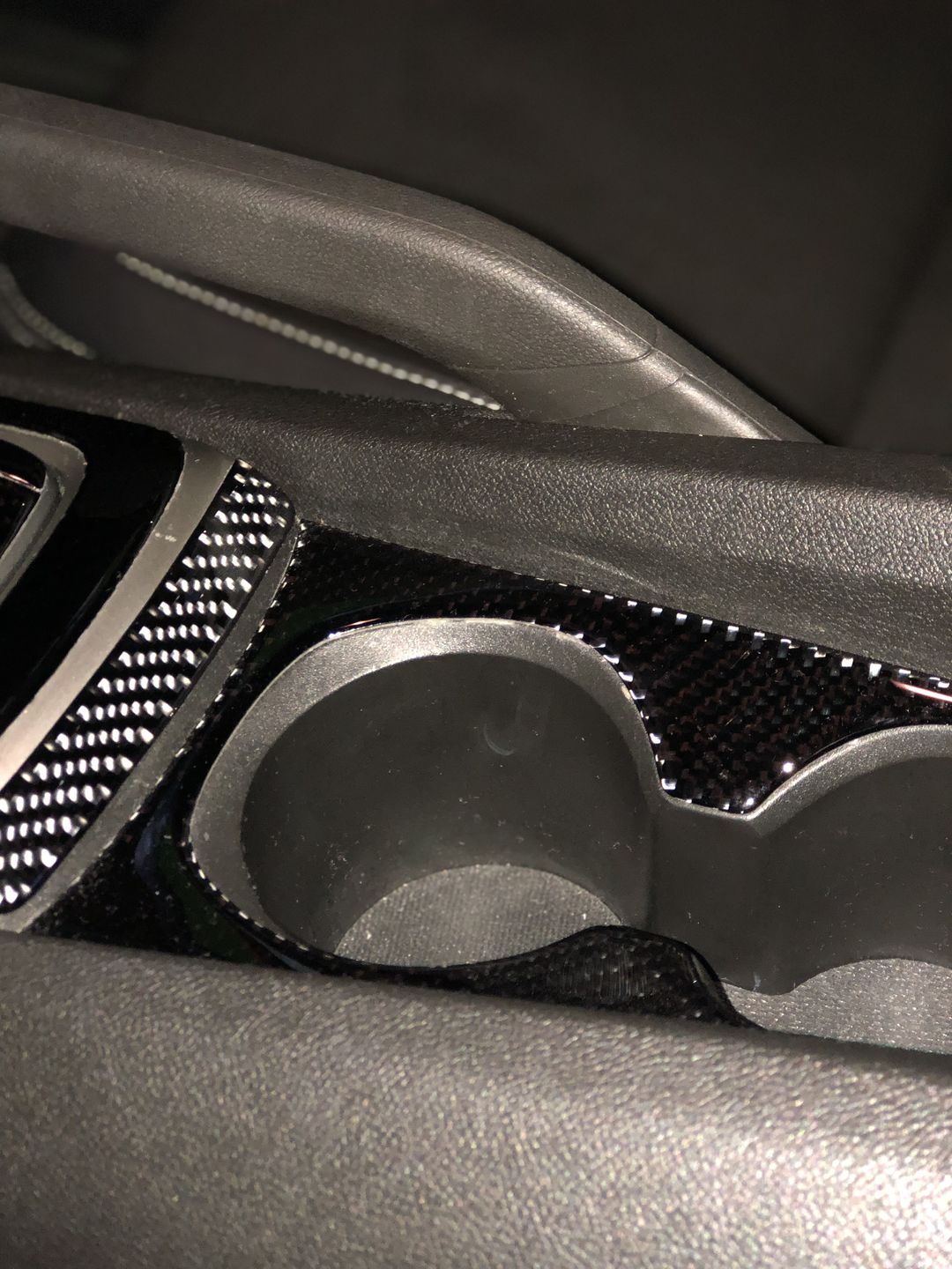 Customer photo review of Carbon Fiber Cup Holder Panel Overlay for Chevrolet Camaro 2010-2015