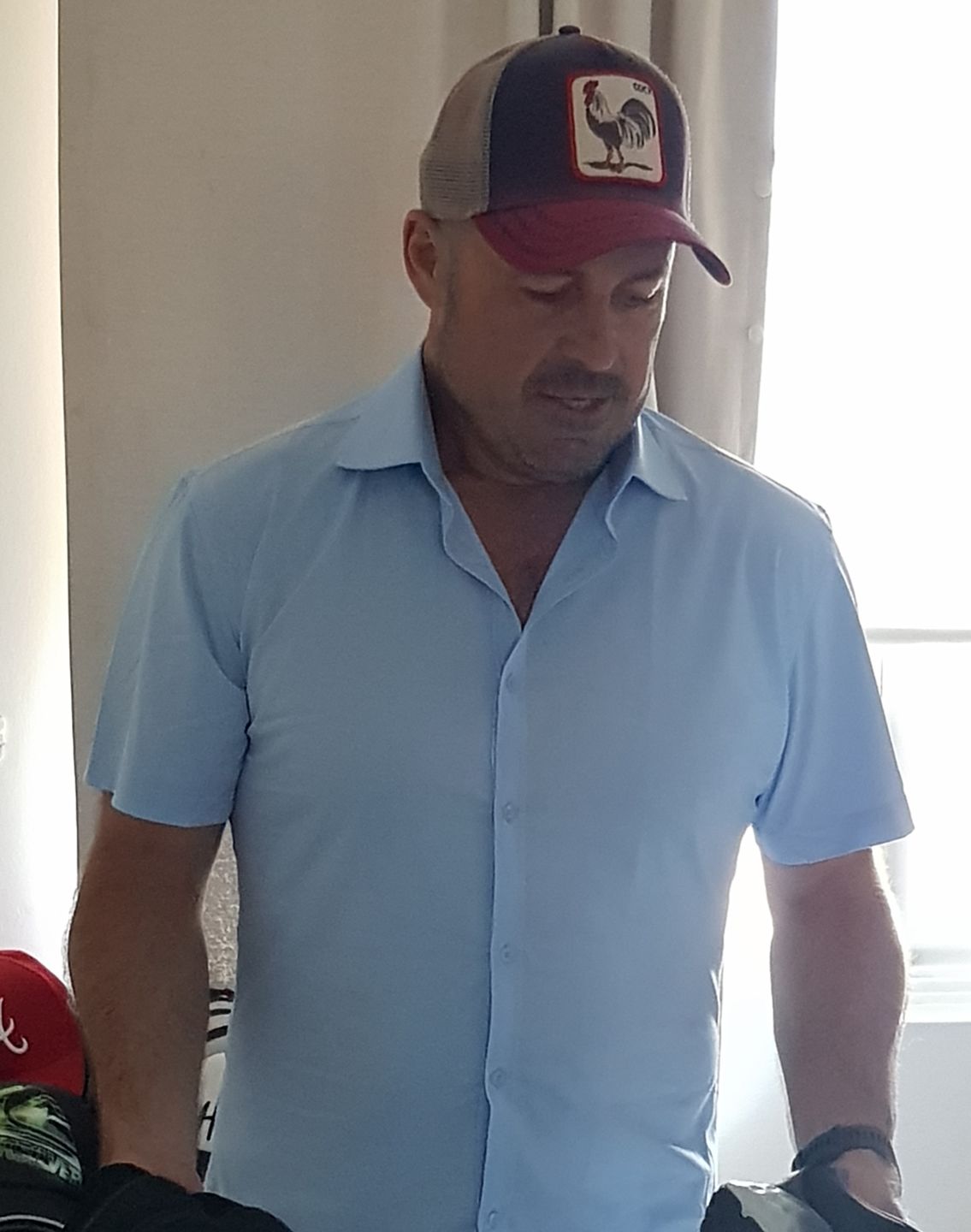 Customer photo review of Performance Bamboo Short Sleeve Shirt - Sky Blue