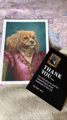 Customer photo review of The Countess - Custom Vintage Pet Portrait