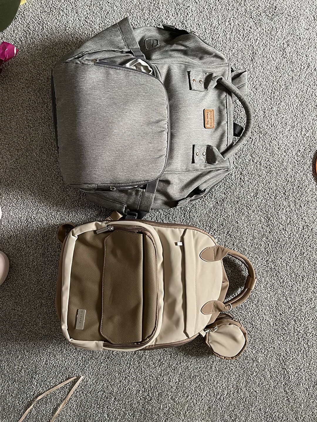 Customer photo review of PLAY Diaper Bag (Latte)
