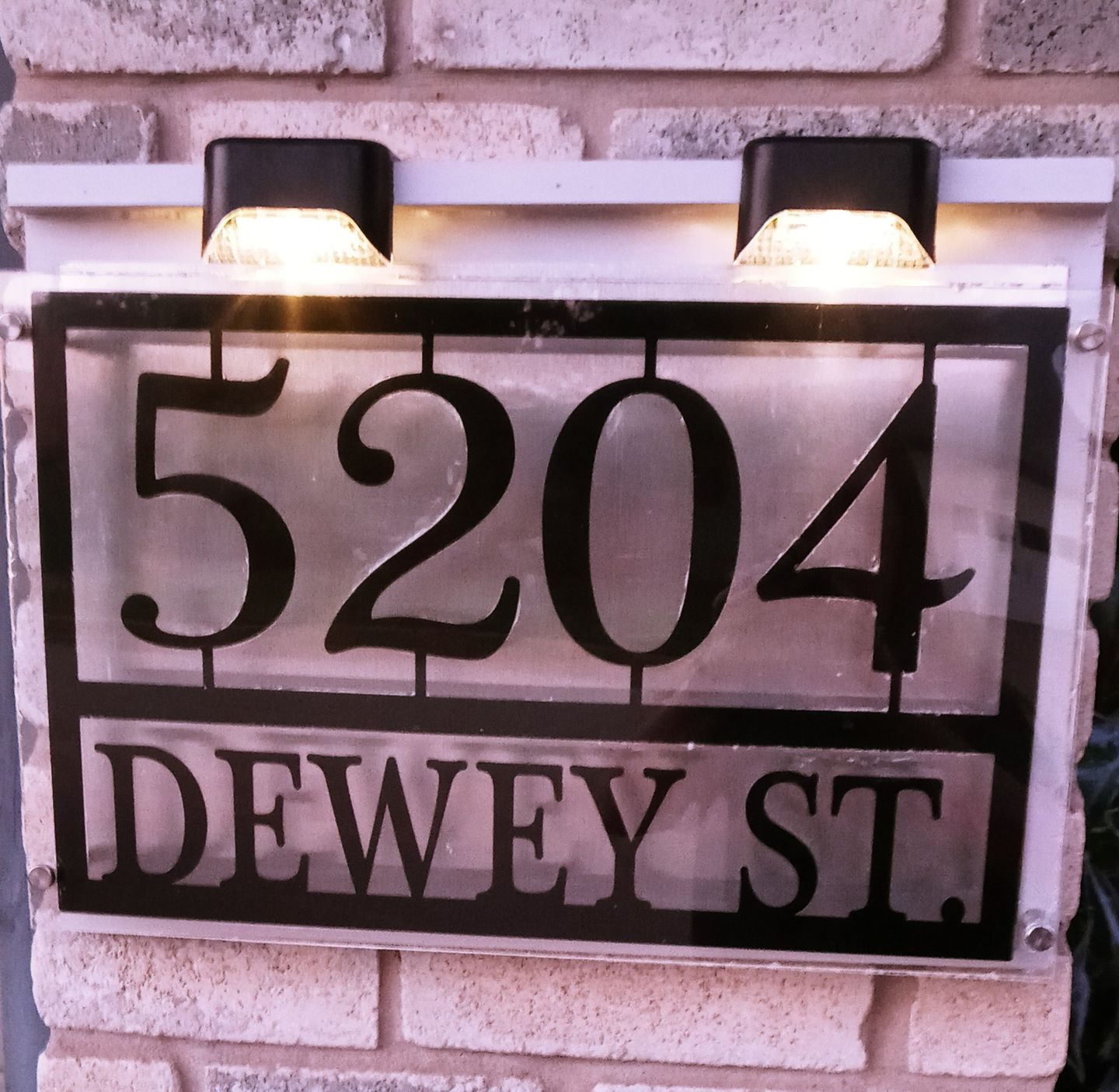 Customer photo review of Home Address Plaque - 3 Sizes