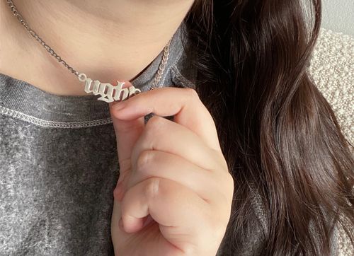 Customer photo review of UGH! Necklace