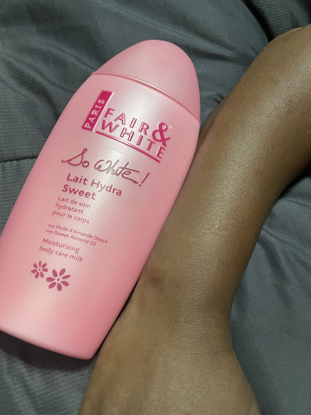 Customer photo review of Fair and White So White Hydra Sweet Moisturizing Body Lotion with Sweet Almond Oil 500ml/ 16.90 fl oz