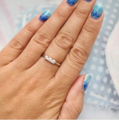 Customer photo review of Moissanites Diamond Engagement Ring