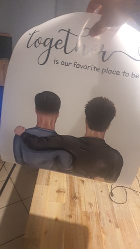 Customer photo review of Couple (homme et homme) - Poster personnalisé