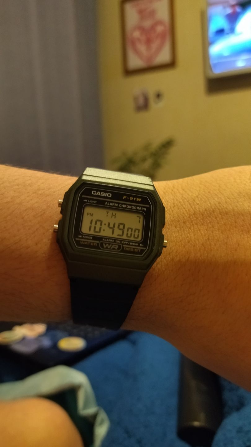 Customer photo review of Reloj Casio Vintage F-91WM-3ADF Verde/Negro