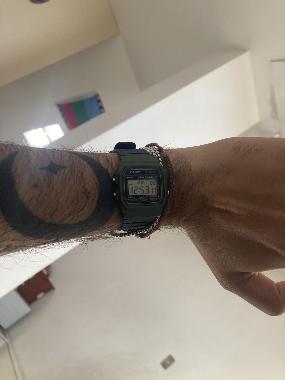Customer photo review of Reloj Casio Vintage F-91WM-3ADF Verde/Negro