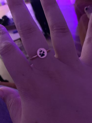 Customer photo review of Custom Paw Ring