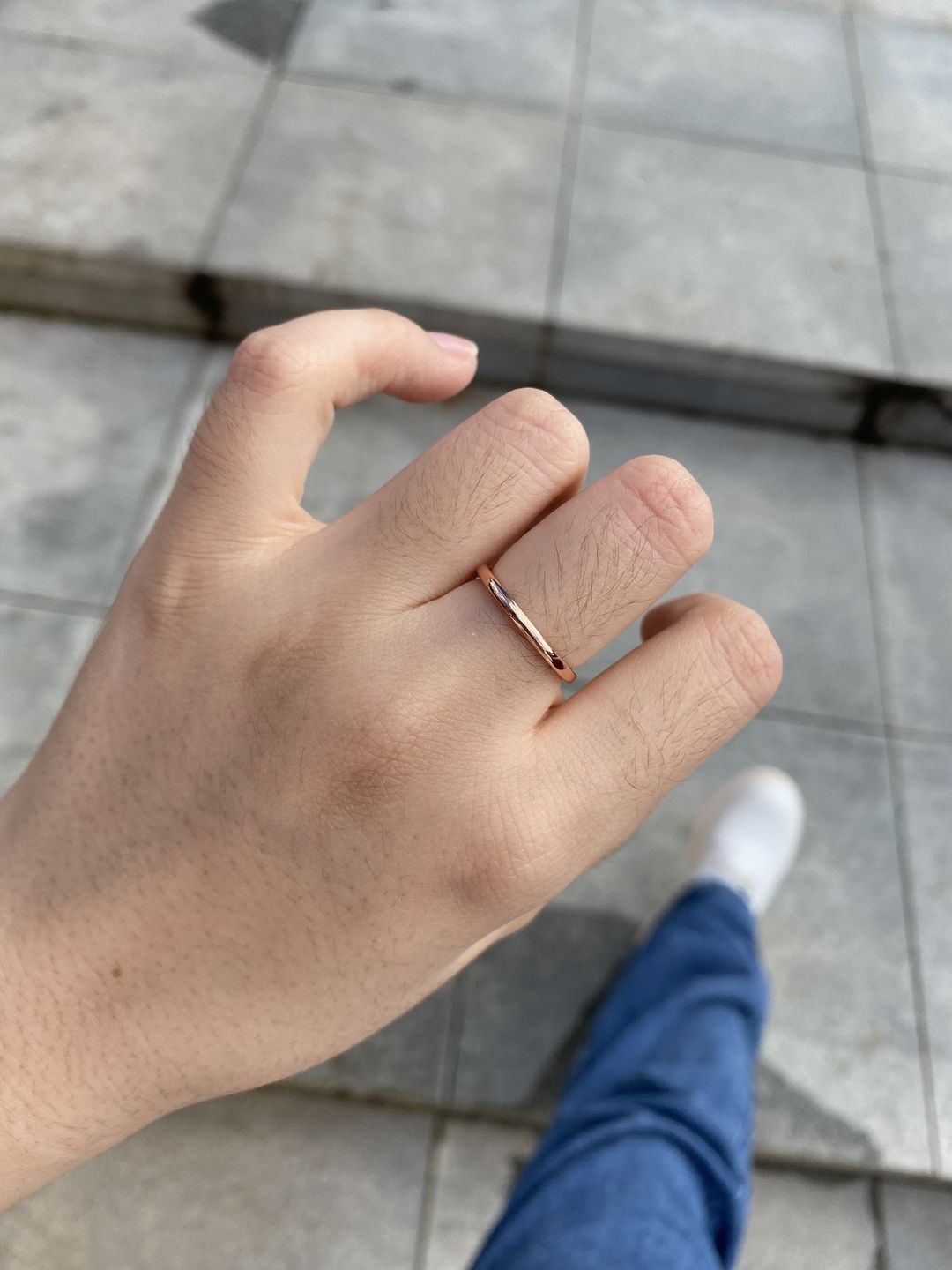 Customer photo review of Louily Simple Wedding Band For Women In Sterling Silver