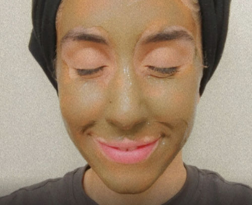 Customer photo review of Instant Matcha Clay Mask