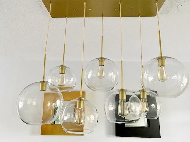 Customer photo review of Globe Cluster Kitchen Island Pendant Light