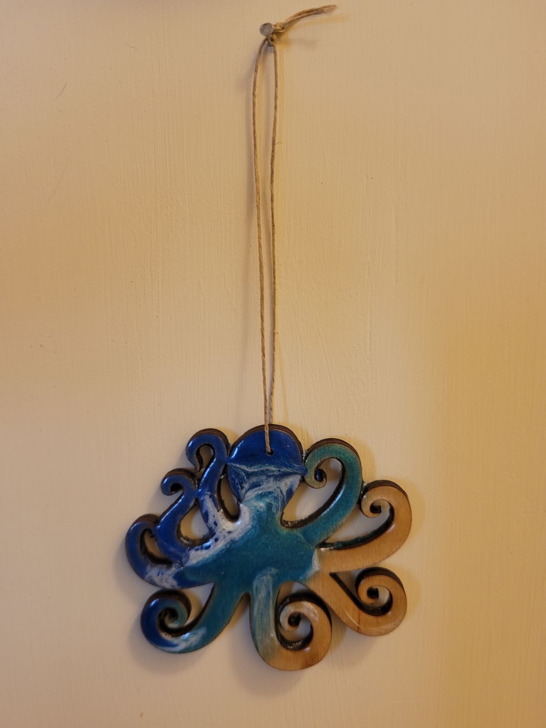 Customer photo review of Unfinished Wooden Octopus Shape - Ocean - Craft - up to 24" DIY