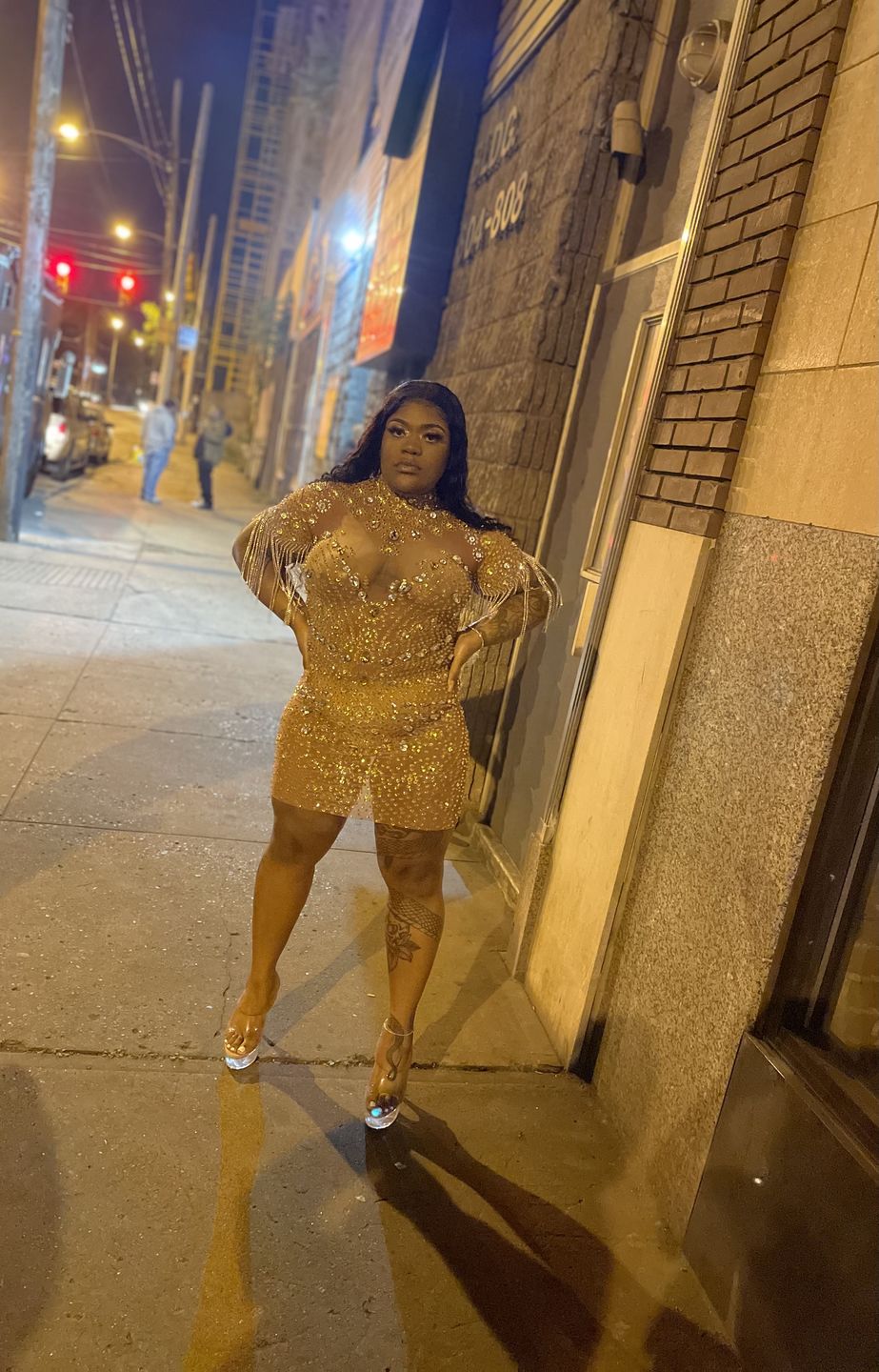 Customer photo review of Libra Diamante Gold Tassel Dress(Ready To Ship)