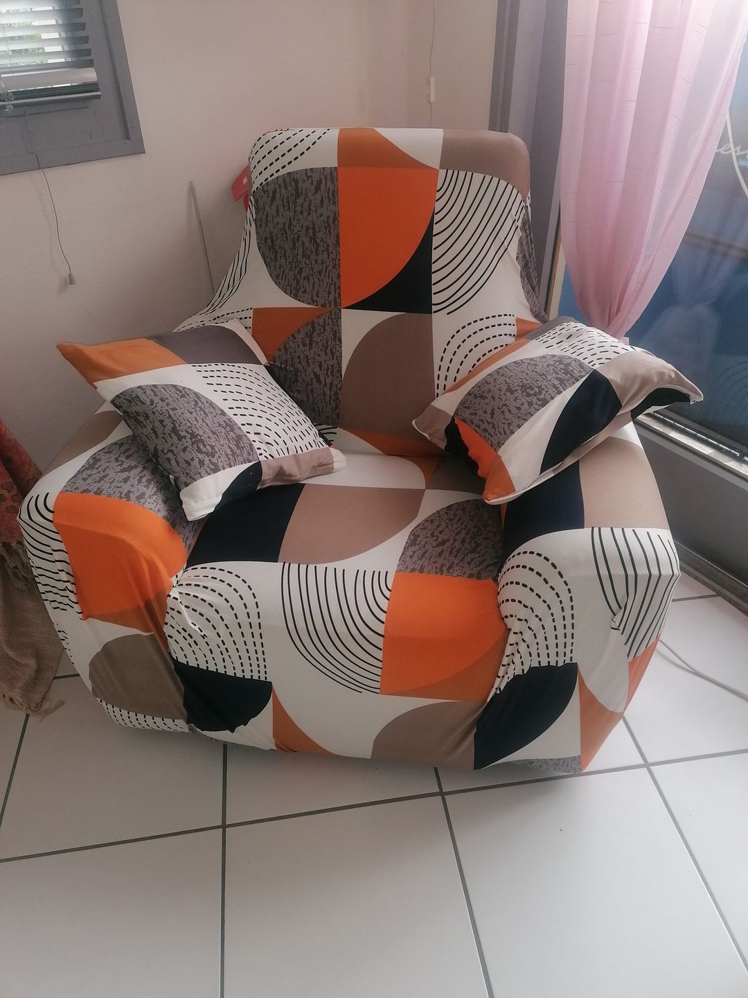 Customer photo review of Vintage - Housses Extensibles de Fauteuil et Canapé - La Maison des Housses