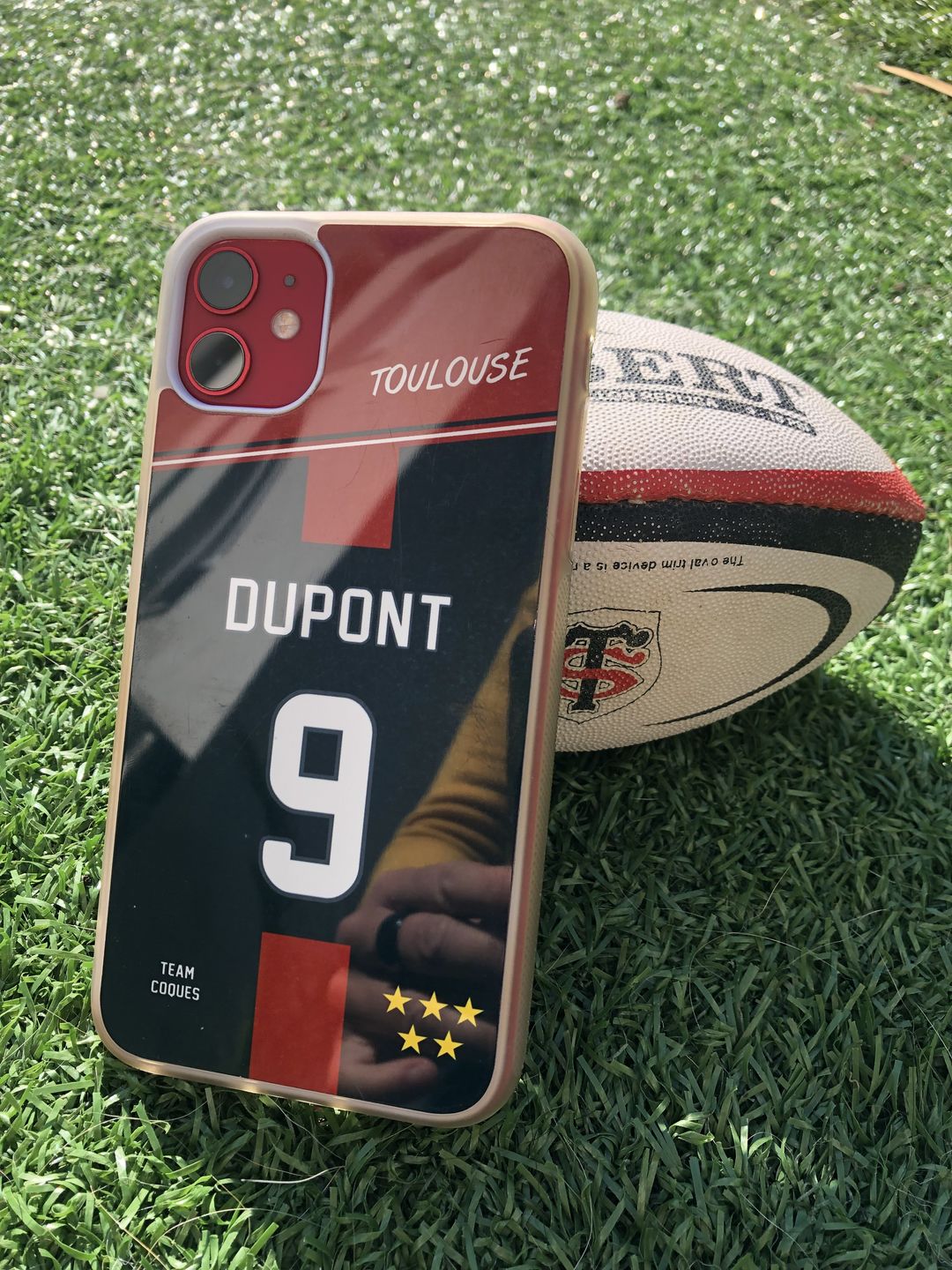 Customer photo review of Coque rugby TOULOUSE RUGBY personnalisable - TEAMCOQUES