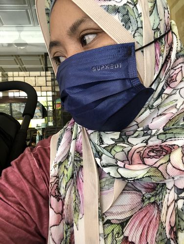 Customer photo review of (PREORDER) (Pleated Shawl) Bloom Journey Wide Pleats Scarf In 24 Hours