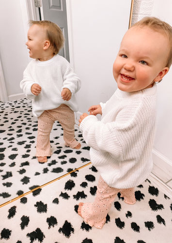 Customer photo review of Chunky knit sweater in white