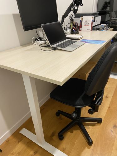 Customer photo review of Evo Electric Standing Height Adjustable  Desk(Free Shipping Nationwide)